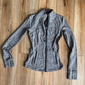 lululemon athletica Heathered Gray Full-Zip Utility Jacket